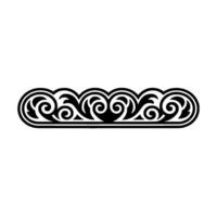 Black Scroll Border on White Background. vector