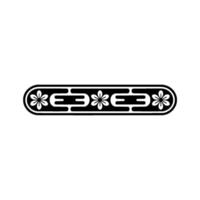 Floral Bar Element Minimalist Black and White for Decoration. vector