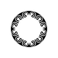 Ornamental Black and White Circular on Gradient Background. vector