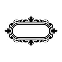 Elegant Black and White Ornament Frame. vector