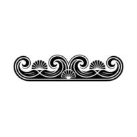 Elegant Ocean Wave and Shell Border. vector