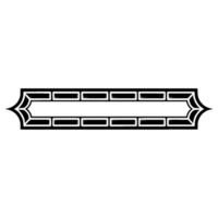 Geometric Black White Decorative Frame, , Modern. vector
