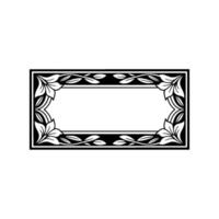 Elegant Art Nouveau Frame with Floral Border and Empty Space for Text. vector