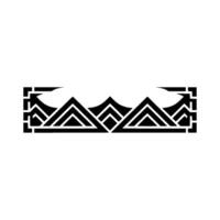 Geometric Border Art Deco Style Element on White. vector