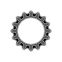 Geometric Circle Frame with Spikes Minimalist, Bold. vector