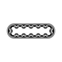 Elegant Black White Ornamental Frame Classical Element. vector