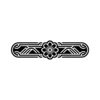 Decorative Floral Border Element in Minimalist Art Deco Style. vector