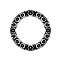 Celestial Circle Frame Elegant Star and Crescent Moon on White. vector