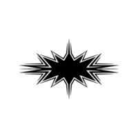 Explosive Burst Element, Black and White, Isolated. vector