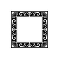 Art Deco Frame Elegant Black White , Decorative Border. vector