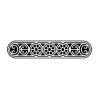 Geometric Decorative Border in Black and White. vector