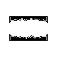 Abstract Geometric Frame with Jagged Edges on White. vector