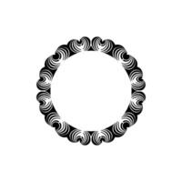 Elegant Black White Abstract Swirl Frame - Minimalist. vector