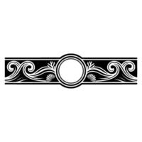 Elegant Art Deco Border with Circular Center Element. vector