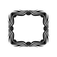 Elegant Art Deco Frame, Black and White, Decorative Border Element. vector