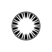 Abstract Black Forest Circle on White Background. vector
