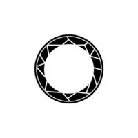 Geometric Black and White Ring , Minimalist Abstract. vector