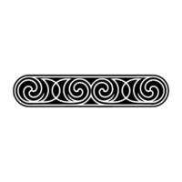 Black and White Celtic Knot Border, Element. vector