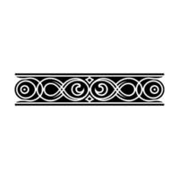 Minimalist Black and White Ornate Border on White Background. vector