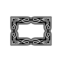 Intricate Black and White Decorative Frame - Elegant Element. vector
