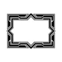 Art Deco Frame, Geometric Border, Elegant Invitation , Graphics. vector