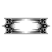 Abstract Black and White Ornamental Banner. vector
