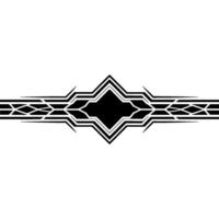 Abstract Art Deco Border, Black White Element. vector
