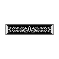 Geometric Laurel Wreath Border - Minimalist Ornament. vector