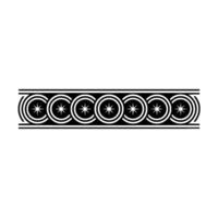 Black and White Geometric Pattern with Star Elements. vector