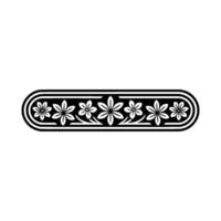 Floral Ornament Border, Decorative Floral Pattern. vector