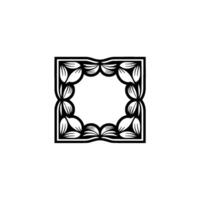 Elegant Floral Frame on White Background, Minimalist. vector