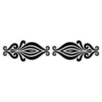 Elegant Black Swirl Element on Gradiant Background. vector