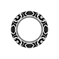 Elegant Black Circular Frame Ornament, Art, Minimalist. vector