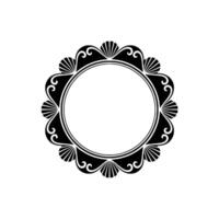Decorative Circular Frame with Scalloped Edge - Elegant Element. vector