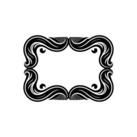 Elegant Black Ornate Frame, Swirls and Scrolls. vector