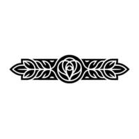 Geometric Floral Element Minimalist Black and White. vector