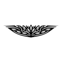 Elegant Black Leaf Crest on White Background. vector