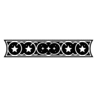 Ornate Star Border , Celestial Decorative Element. vector
