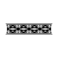 Elegant Geometric Band in Black and White. vector