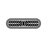 Elegant Black and White Decorative Border Element, Illustration. vector