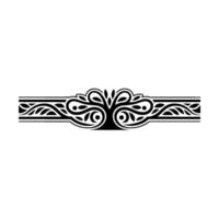 Elegant Black and White Ornament, Tree of Life Inspired Border. vector