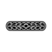 Geometric Black and White Pattern, Decorative Border Element, Minimalist. vector