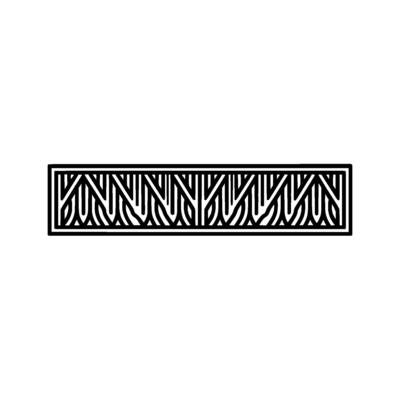 Minimalist Black Geometric Ornament , White Background, Modern Decor.