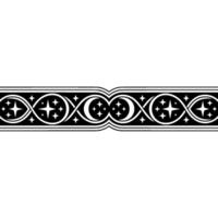 Ornate Celestial Border Stars, Moons, and Elegant Scrollwork. vector