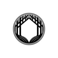 Abstract Geometric Forest Black and White, Minimalist. vector
