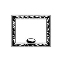 Geometric Frame with Stone Accent Minimalist , Decorative Element. vector