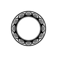 Minimalist Deco Style Circular Frame, Illustration. vector