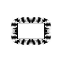 Geometric Frame Black and White Abstract Border, Minimalist Style. vector