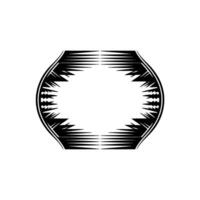 Geometric Abstract Frame with Spike Detail - Element. vector