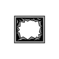 Abstract Geometric Frame with Jagged Edges - Element. vector